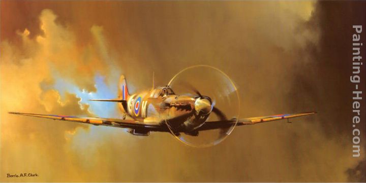 Barrie Clark Spitfire painting - 2011 Barrie Clark Spitfire art painting